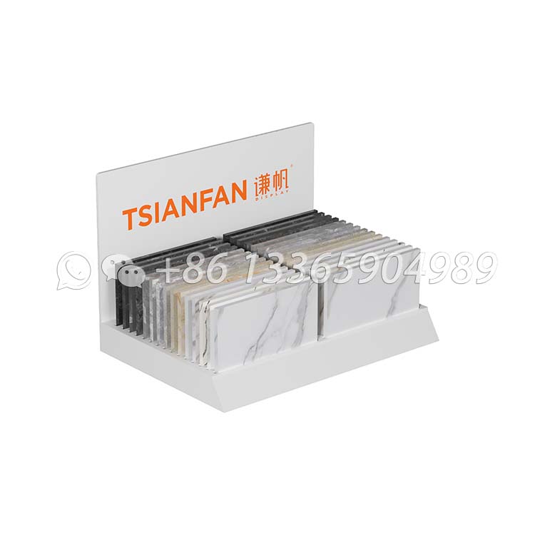 artificial stone countertop display stand slotted display rack-SRT807