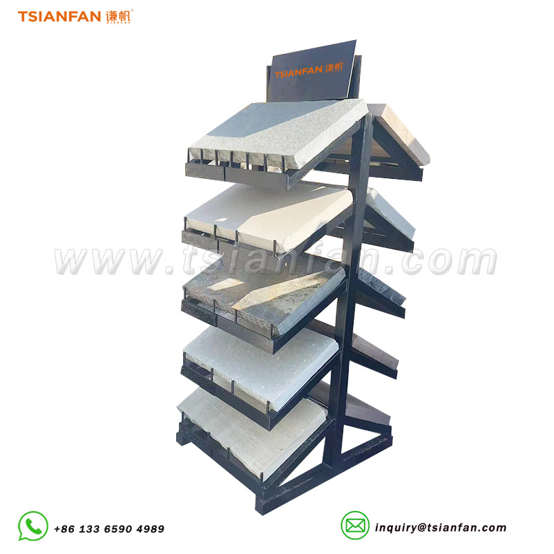 marble floor display shelf samples