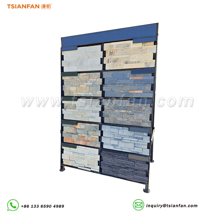double-sided foot line floor display stand
