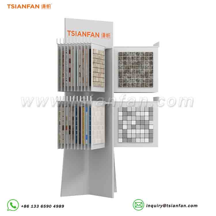 mosaic tile page turning display stand floor tiles display-MF009