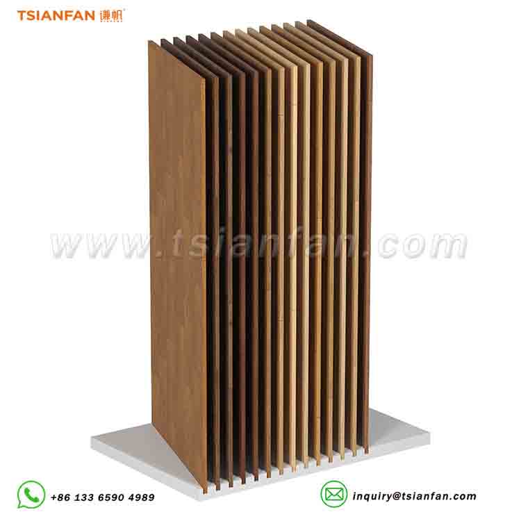 wood flooring slotted display rack tile display solutions-WE051