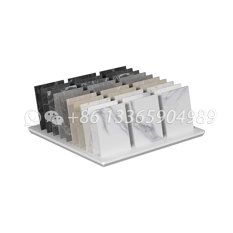 countertop display for stone sample slotted dispaly rack-SRT078