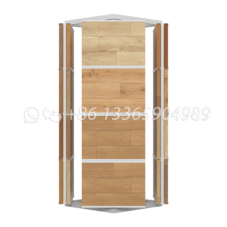 wooden floor rotating display stand flooring display racks-WF910 - Image 3