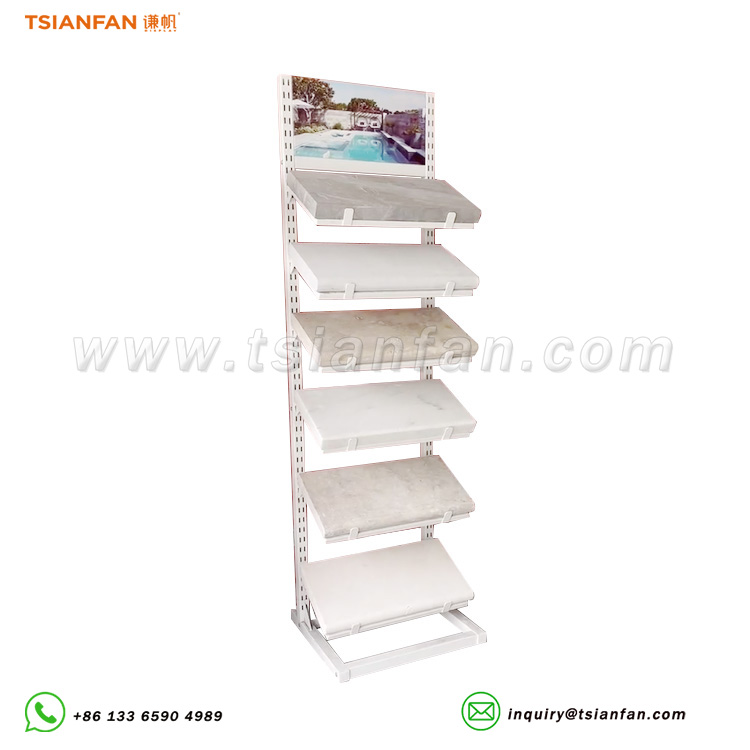 decorative stone line display stand,double-sided