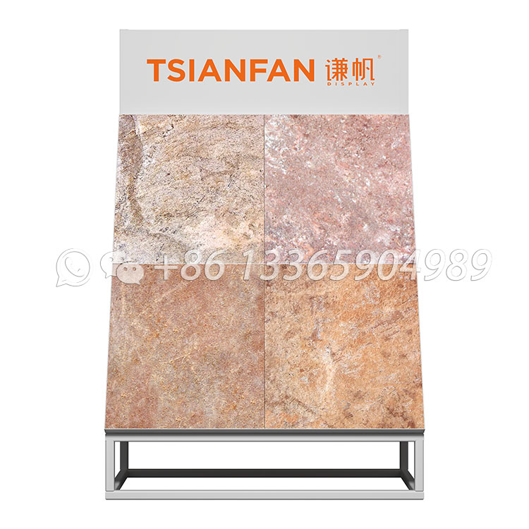 natural stone inclined display stand exhibition display racks-SW029 - Image 3