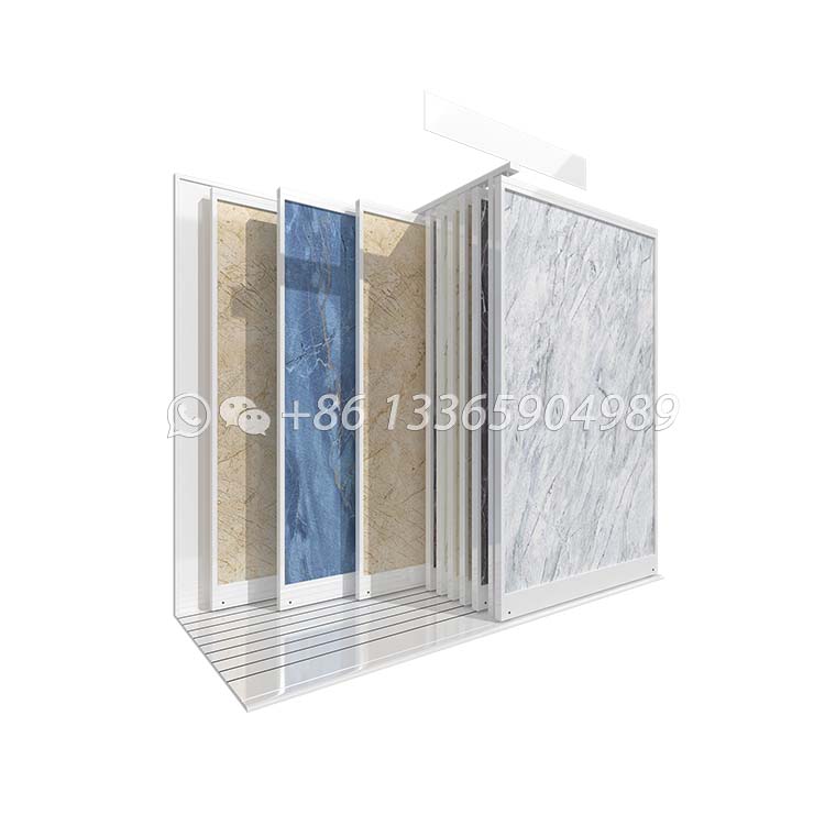 push pull stone display stand artificial stone sample display-CT914