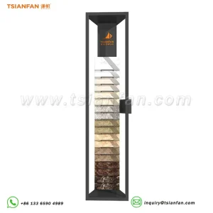 porcelain sample showroom display-marble quartz tower rack-srl151