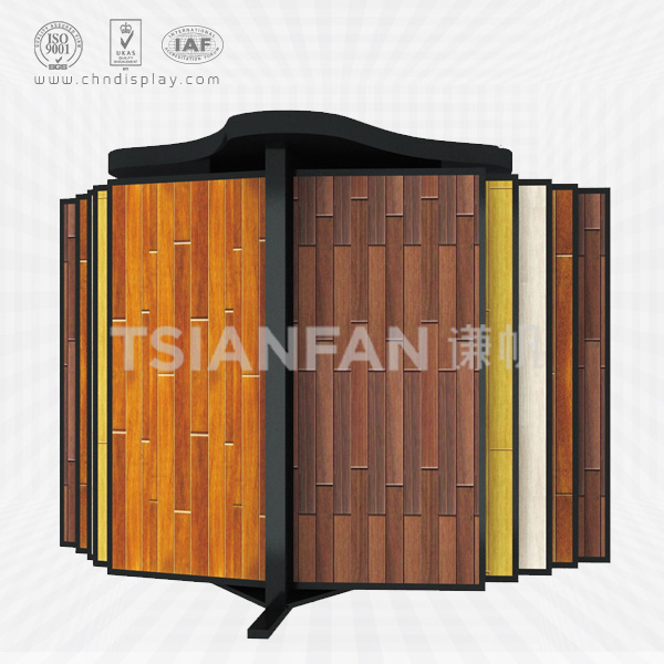 showroom hardwood flooring display stand for retail store/page turning type rack-wf2002