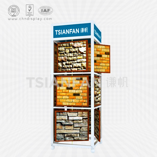 cultural stone sample display stand, four sides-sw2002