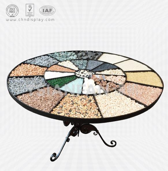 cobblestone sample iron table display stand-se2005