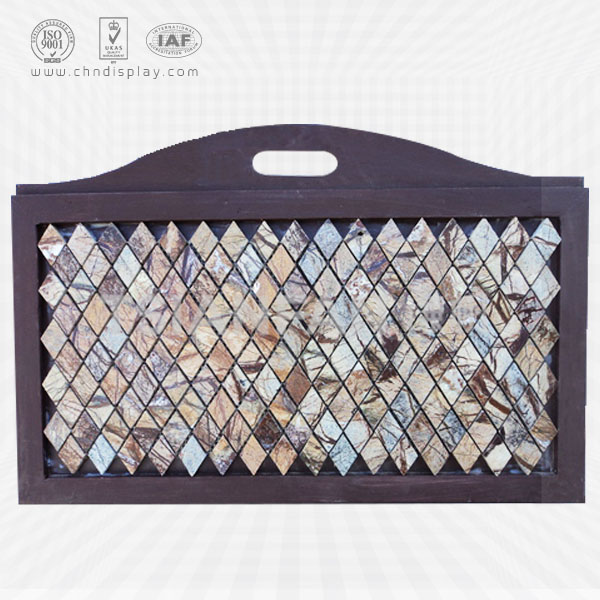 wooden mosaic sample hand display board-pz2024