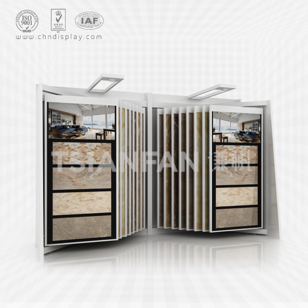 ceramic tiles showroom metal racks for shops,page turning type-cf2006