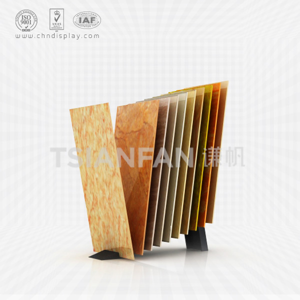 metal texture ceramic tile sample simple display rack-e2018