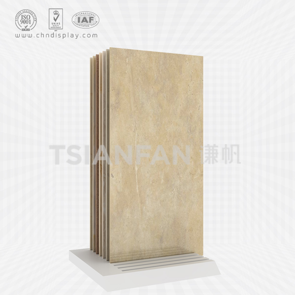 hot sale floor mdf material 10 rows of small tiles simple display stand e2038