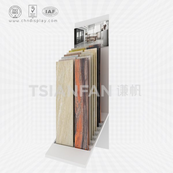 wholesale tile steel material landing small and medium 7 hole plug-in type simple display rack e2130