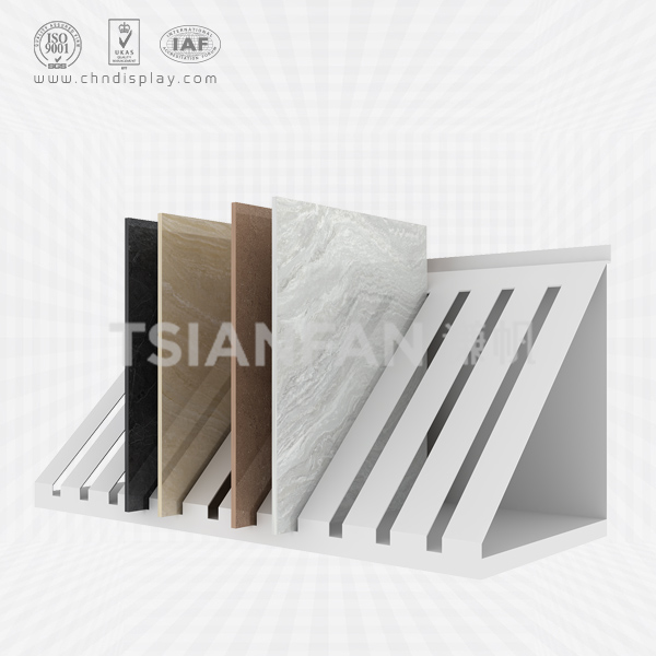 simple hand panel slot ceramic tile stone display-e2078
