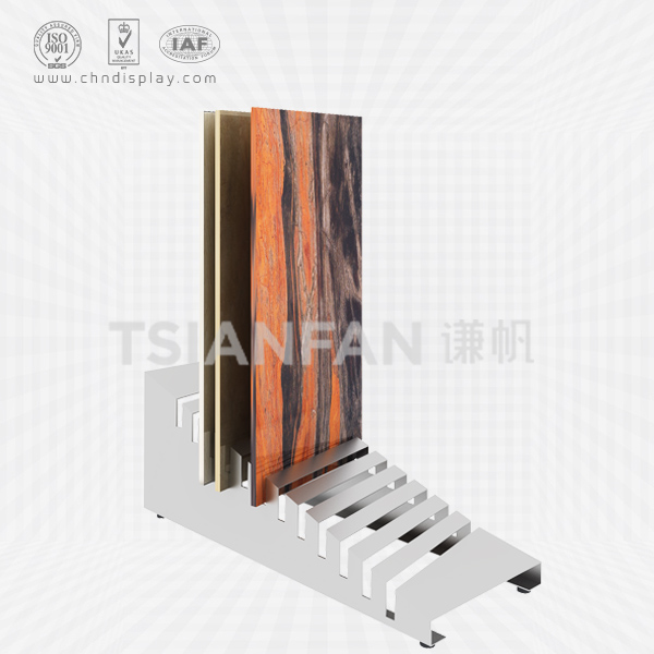 high quality tile floor small iron insert type 12 hole simple display rack e2124