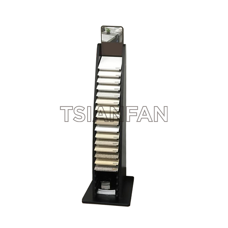 artificial quartz stone samples a-shaped display rack-srl150