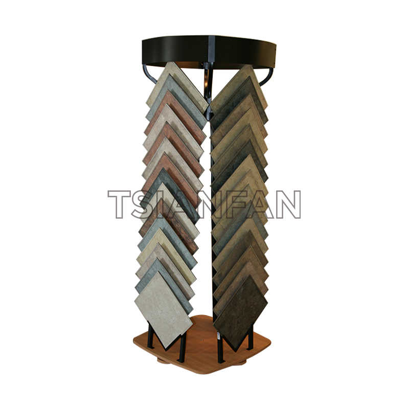 artificial quartz stone samples a-shaped display rack-srl913