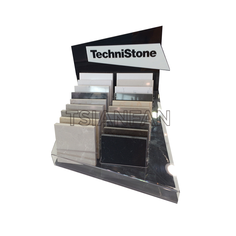 artificial quartz stone samples a-shaped display rack-srt303
