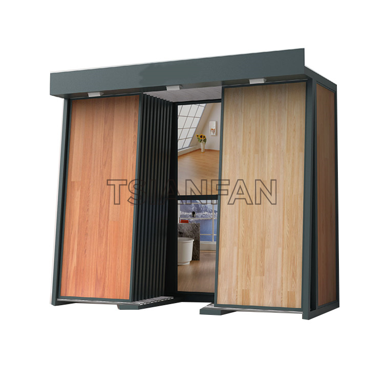 wooden hardwood exhibition display stand showroom display-WT903