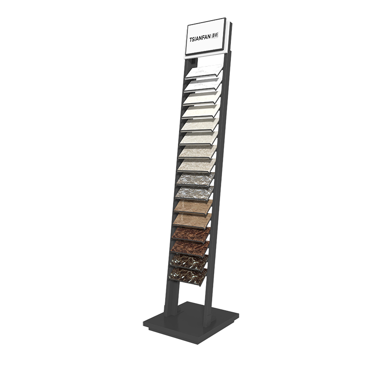 exhibition quartz stone sample tower display-srl152