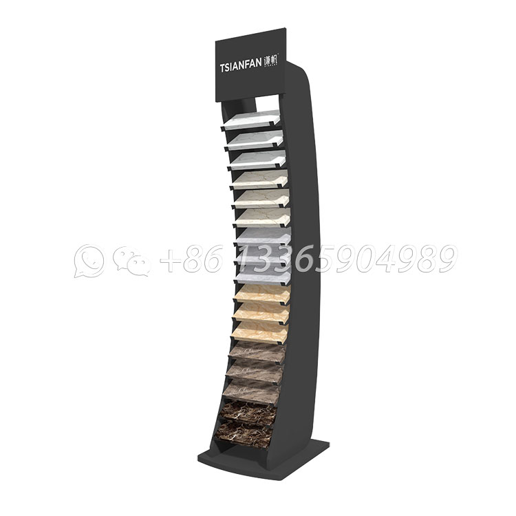 cambria style quartz sample tower display rack