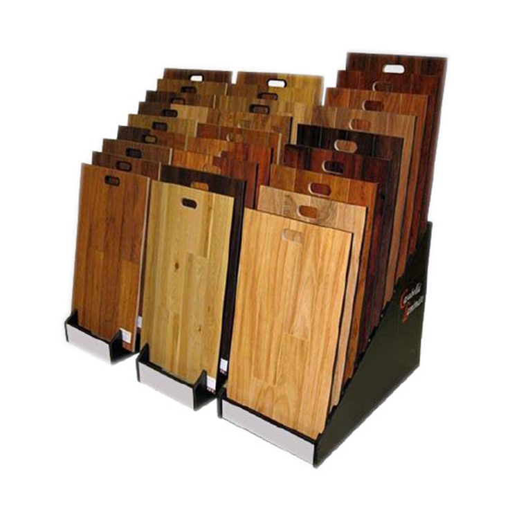 wooden floor display rack can hold 9 hardwood floors-wwd053