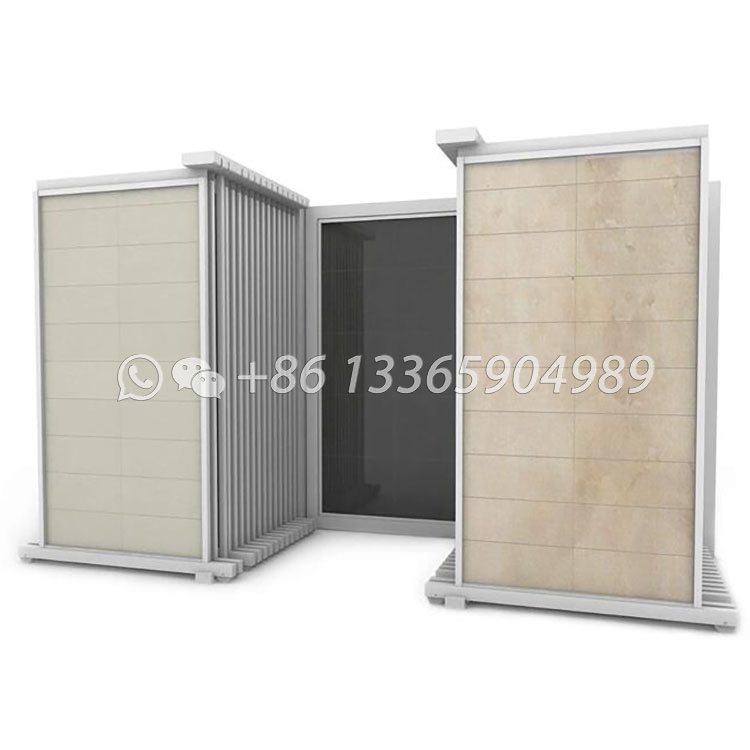 modern design sliding tile display rack stone ceramic tile display rack manufacturer-cd2006