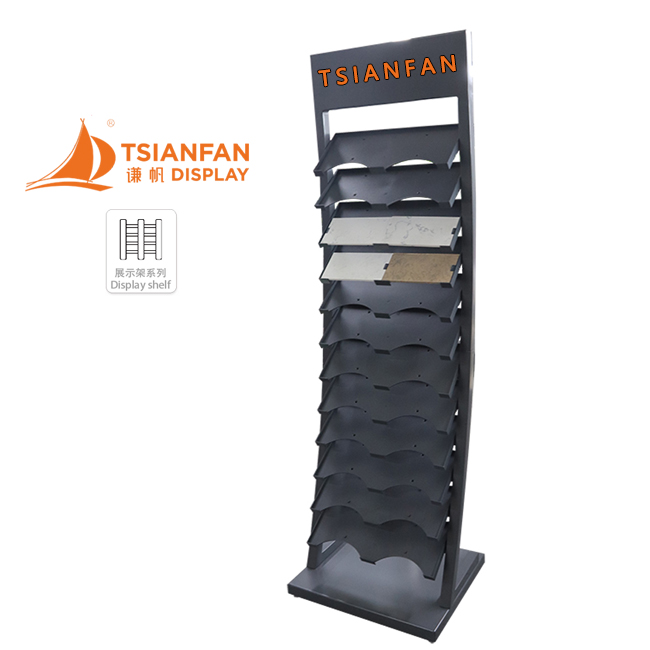 stone display shelves_quartz stone display rack-srl153