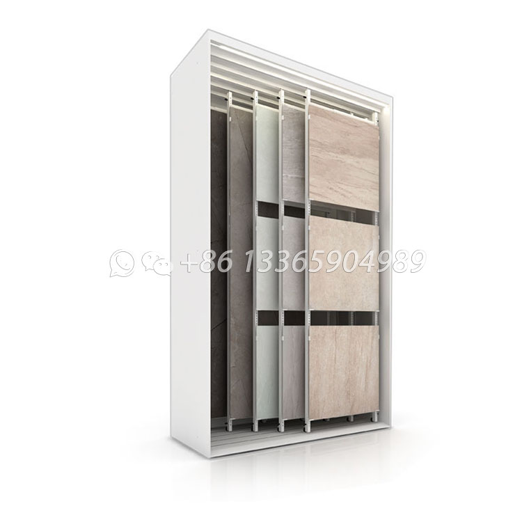 multi-format sliding ceramic tile display display rack