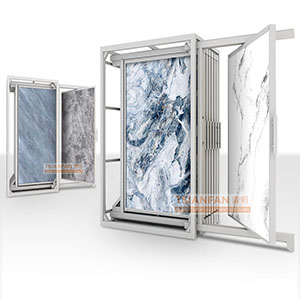 pull-out rotating large board ceramic tile display cabinet rack