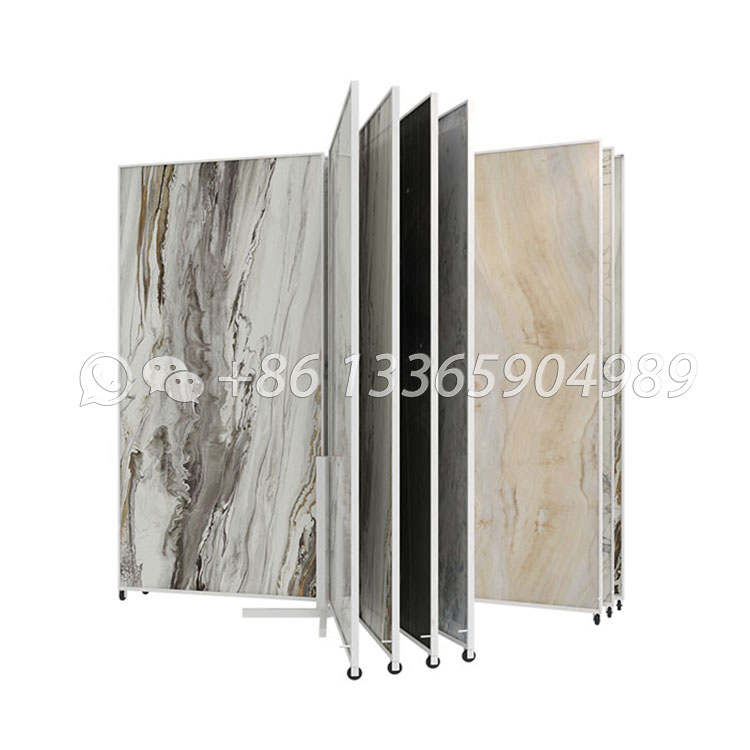 wholesale page turning ceramic tile display rack stand board cf120