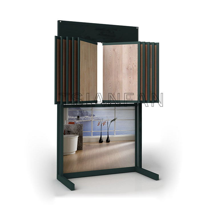 mdf wood flooring display stand rack-wf906