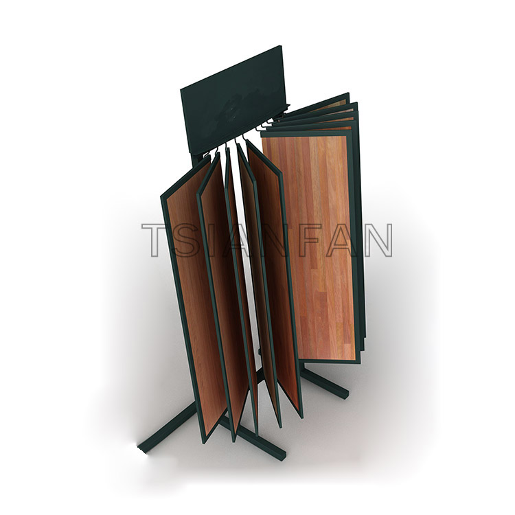 modern wood floor standing display rack-wf930