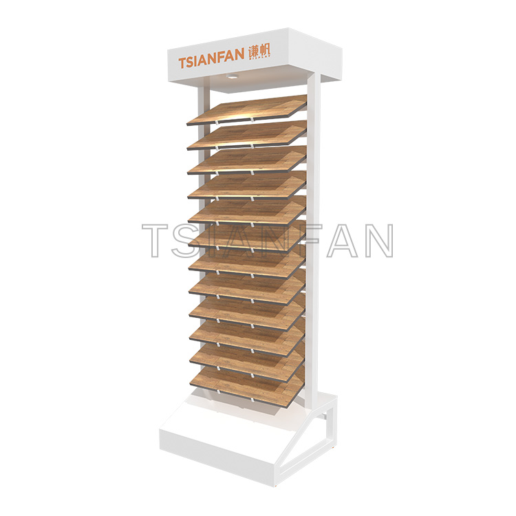 wood flooring display shelf