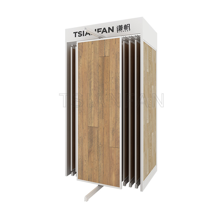 retail store hard wood display floor stand-WT802