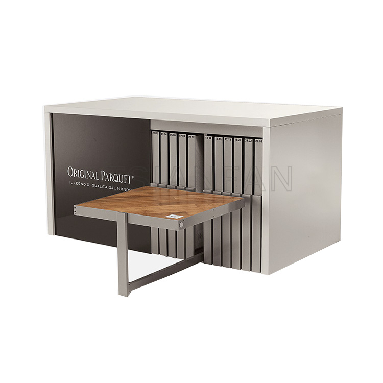 custom wood laminate flooring display stand-WT202