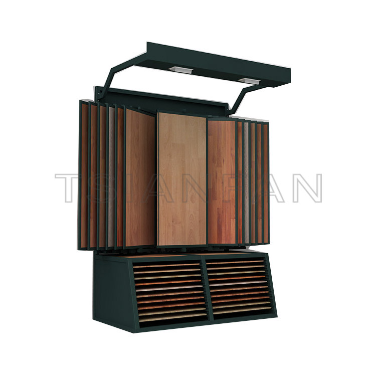 mdf wood flooring display stand rack-WZ914
