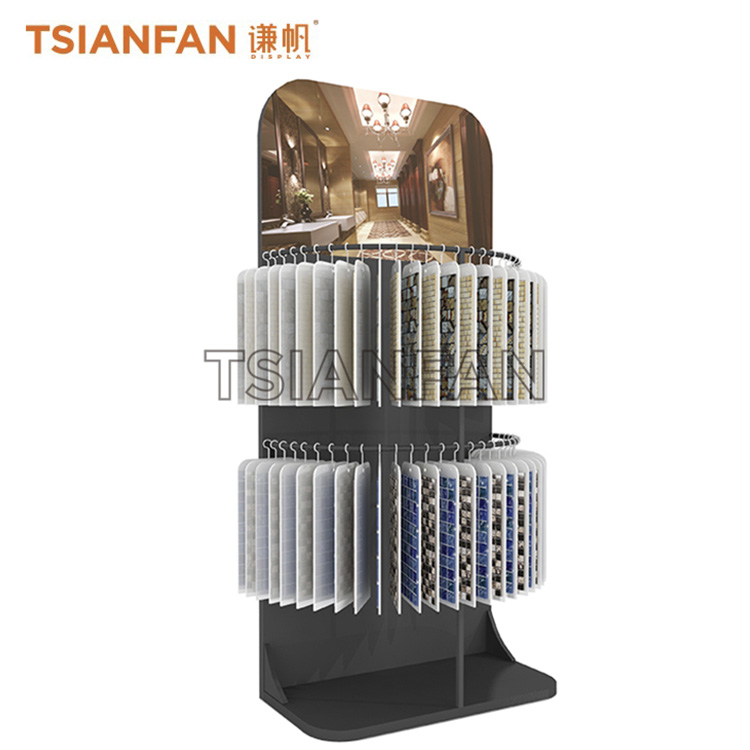 Wholesale Mosaic tile floor rotating circular display rack-ML023
