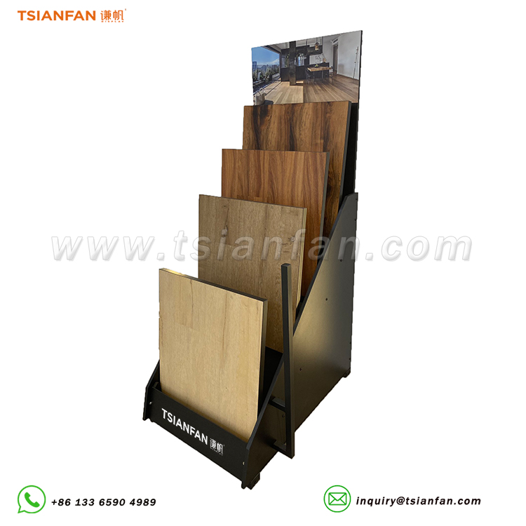 Engineered Wood Floor Waterfall Bracket Exhibition Hall Layout Display Stand