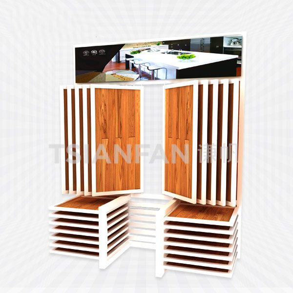 factory supplier wood floor standing plank rack display-wz2012