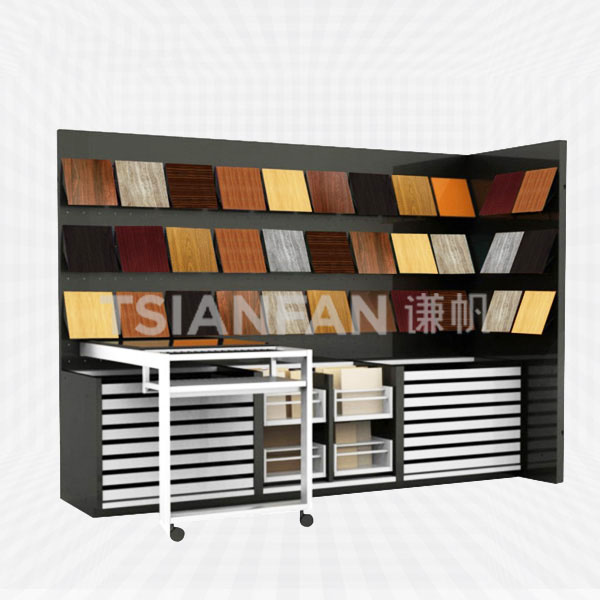 new design wood floor standing plank metal display-wz2011