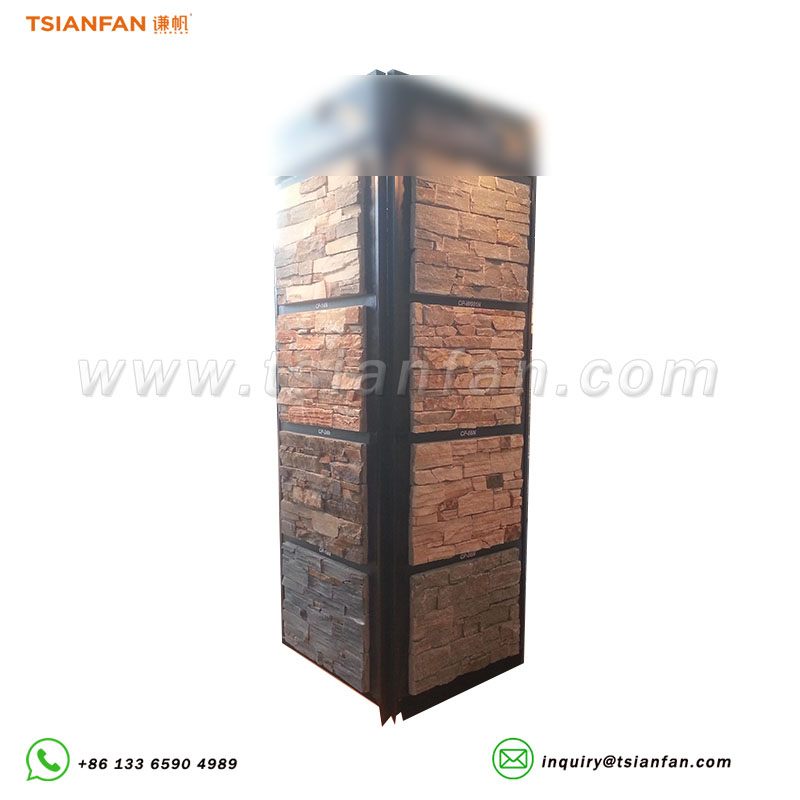 four-sided cultured stone display rack ml041