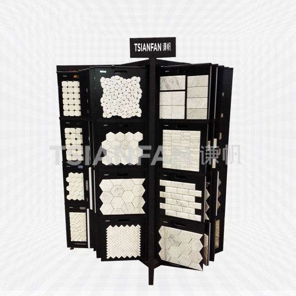mosaic board open book shelf,custom showroom products-mm20423