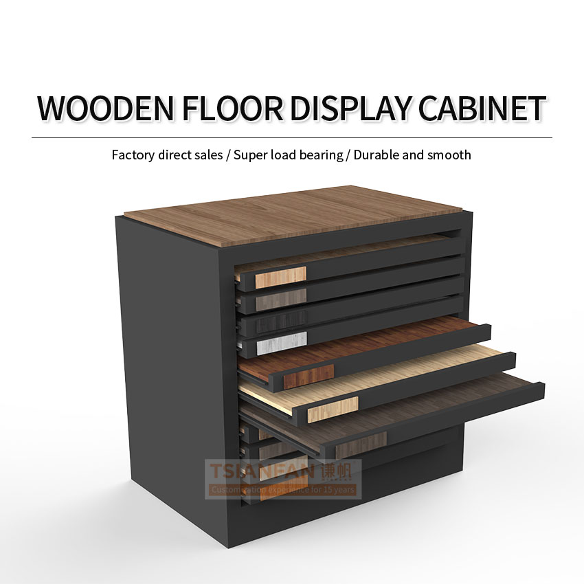 single Wood flooring wall panel display stand monitor deposit cabinet cc902