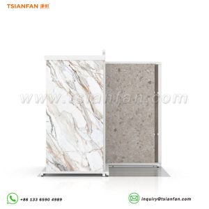 hot selling large slab ceramic tile sliding display stand