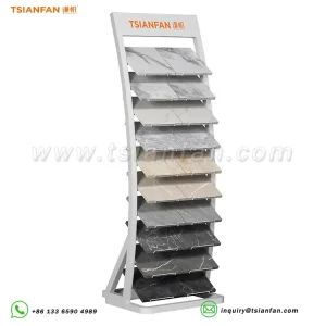 small stone wooden countertop display rack high-capacity display stand-SRT003-1