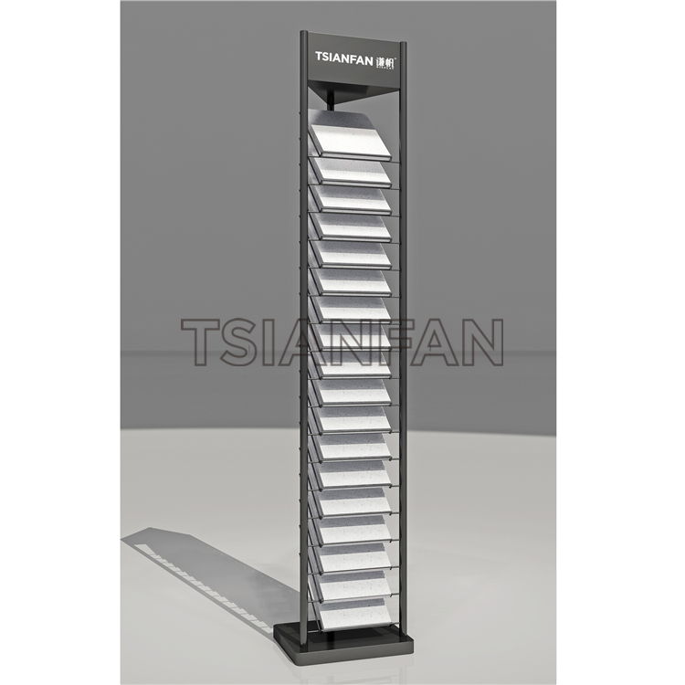 ceramic tile marble quartz stone floor display stand-srl144