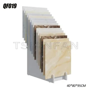 Custom design stone sample display stand waterfall display stand-QF019